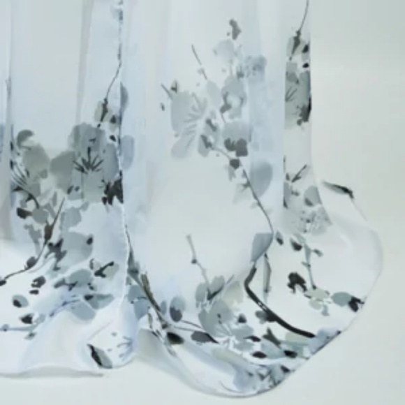 Chiffon Wash Painting Floral Printing Shawl Scarf - Picture 3 of 3